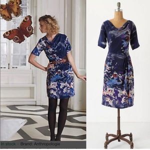 Anthropologie Japonica Coquille silk watercolor dress, 4